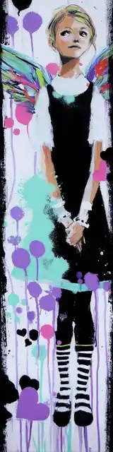 Free angel bookmark featuring a sweet little girl angel